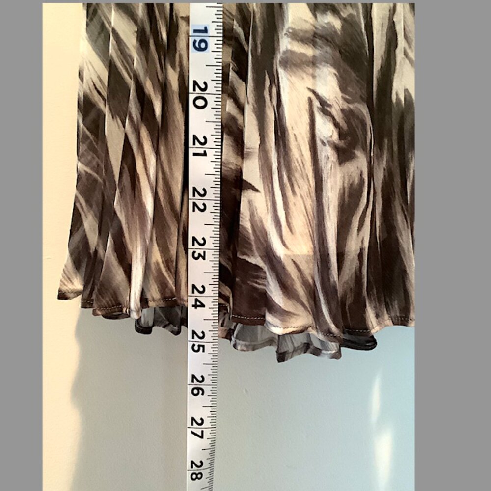 Talbots Classic summer Zebra print pleated and lined skirt Size 10, side zipper - Picture 5 of 8